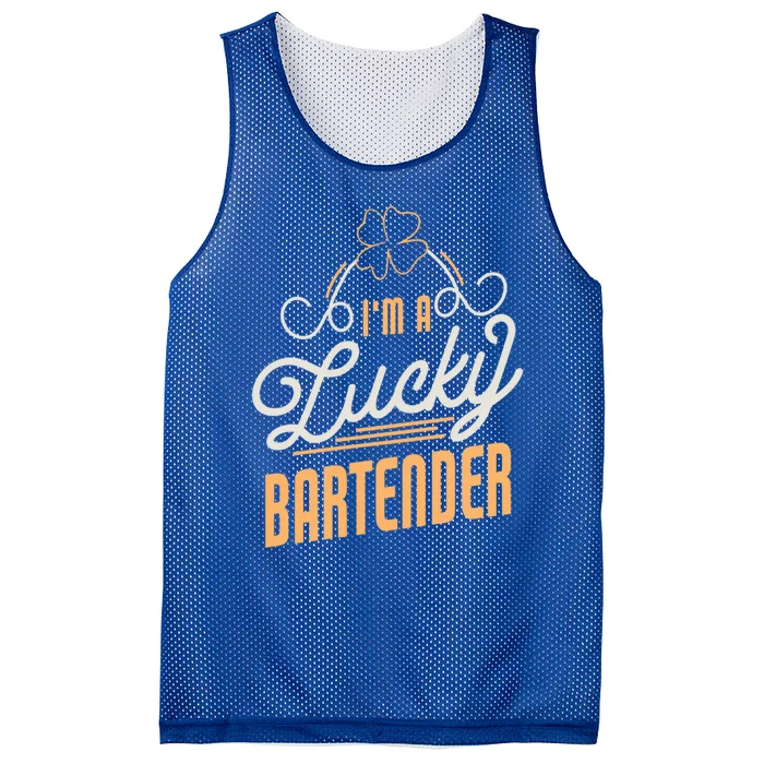 I'm A Lucky Bartender St Patricks Day Bartender Gift Mesh Reversible Basketball Jersey Tank