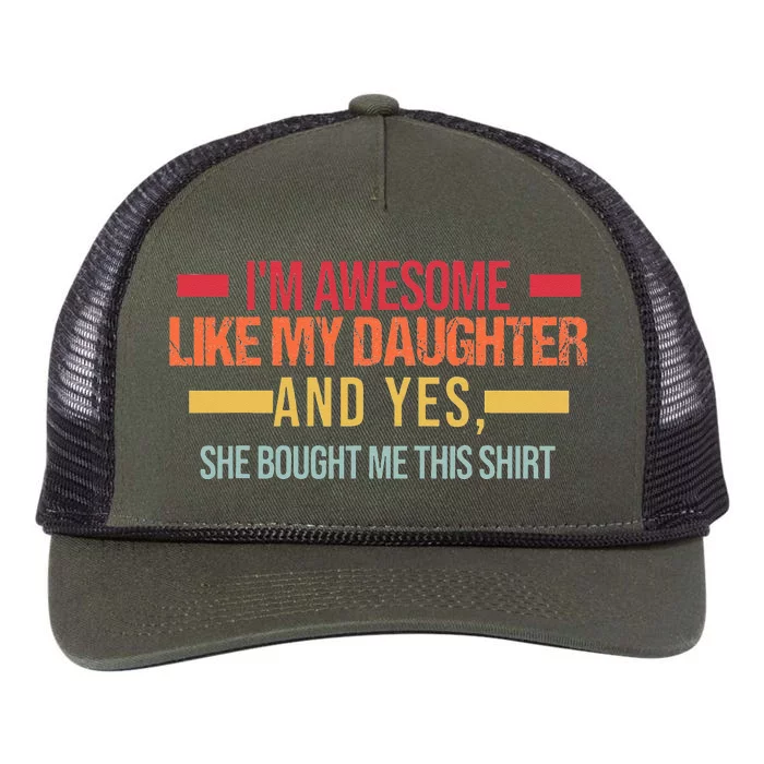 Im Awesome Like My Daughter Dad & Daughter Retro Rope Trucker Hat Cap