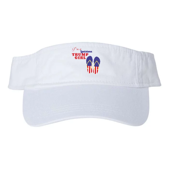 Im A Louisiana Trump Girl 2024 Valucap Bio-Washed Visor