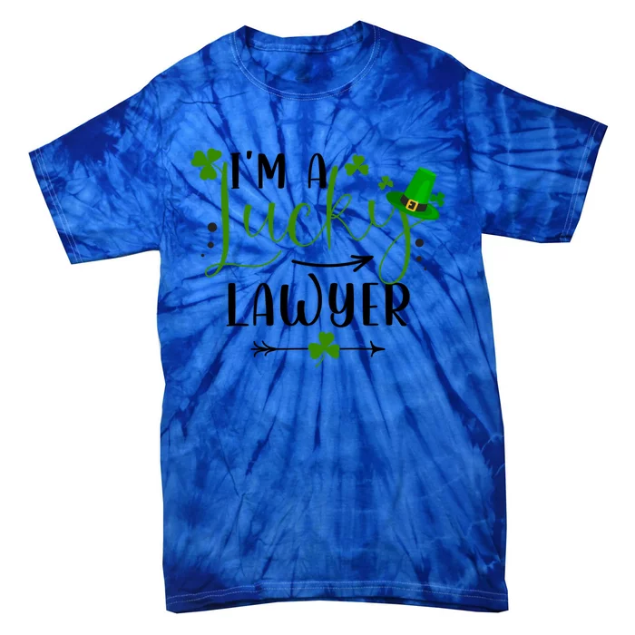 I'm A Lucky Lawyer Funny Matching Family St Patricks Day Funny Gift Tie-Dye T-Shirt