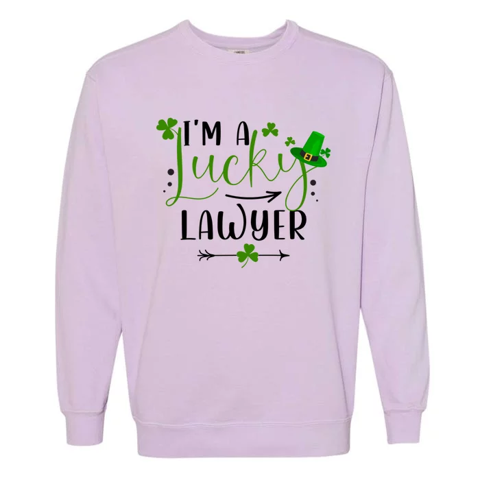 I'm A Lucky Lawyer Funny Matching Family St Patricks Day Funny Gift Garment-Dyed Sweatshirt