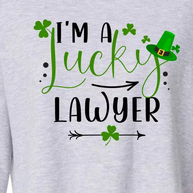 I'm A Lucky Lawyer Funny Matching Family St Patricks Day Funny Gift Cropped Pullover Crew