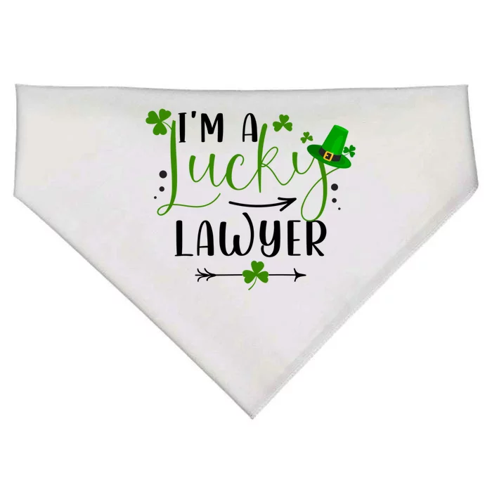 I'm A Lucky Lawyer Funny Matching Family St Patricks Day Funny Gift USA-Made Doggie Bandana