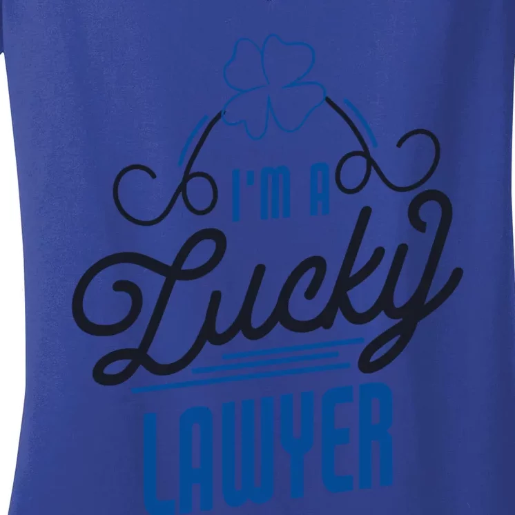 I'm A Lucky Lawyer St Patricks Day Lawyer Funny Gift Women's V-Neck T-Shirt