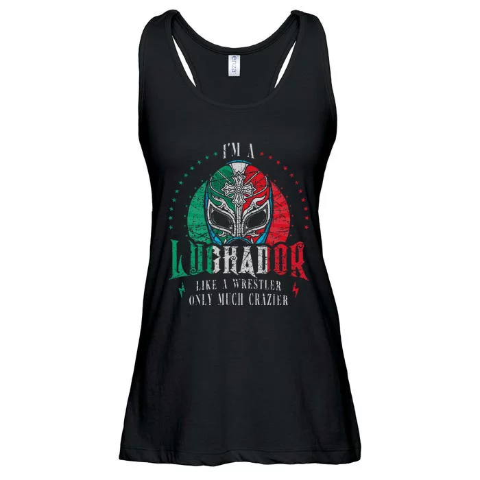 I'm A Luchador Like A Wrestler Only Much Crazier Lucha Libre Ladies Essential Flowy Tank