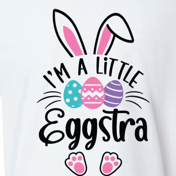 I’m A Little Eggstra Happy Easter Day Sueded Cloud Jersey T-Shirt