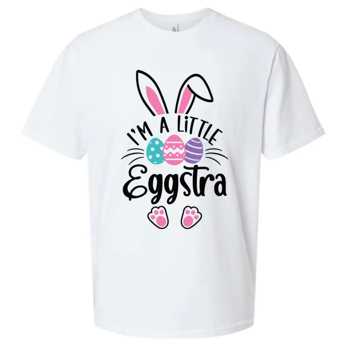 I’m A Little Eggstra Happy Easter Day Sueded Cloud Jersey T-Shirt