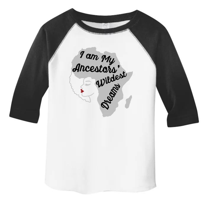 I Am My Ancestors Wildest Dreams Black History Month Gift Toddler Fine Jersey T-Shirt