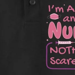 I'm A Mom And A Nurse Nothing Scares Me Funny Dry Zone Grid Performance Polo