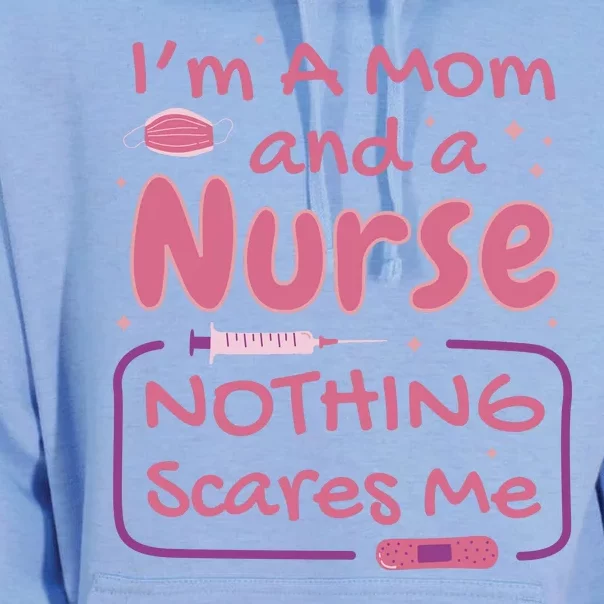 I'm A Mom And A Nurse Nothing Scares Me Funny Unisex Surf Hoodie