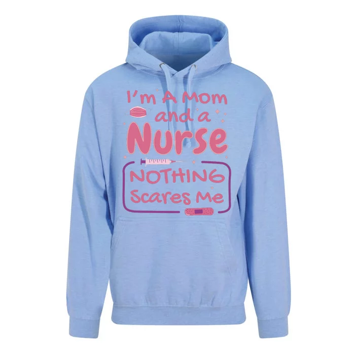 I'm A Mom And A Nurse Nothing Scares Me Funny Unisex Surf Hoodie