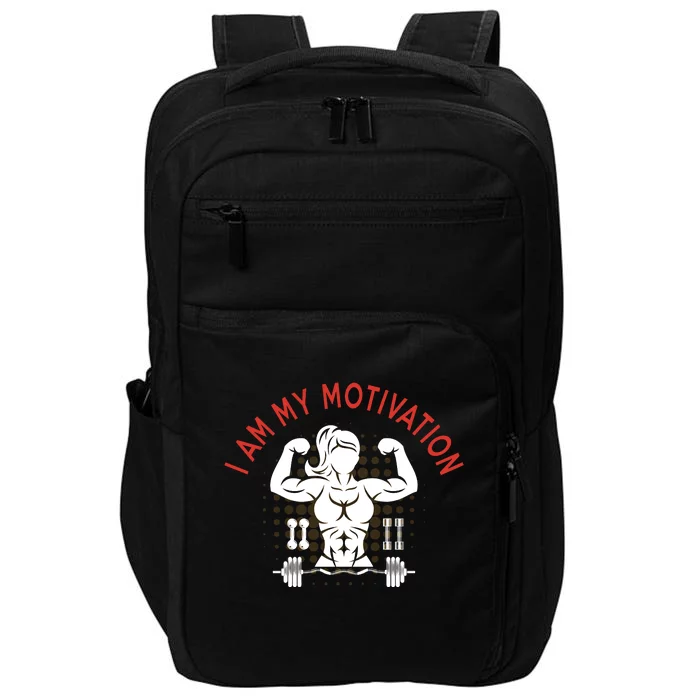 I Am My Motivation Fitness Graphic Impact Tech Backpack