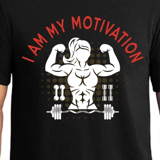 I Am My Motivation Fitness Graphic Pajama Set