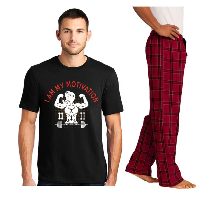 I Am My Motivation Fitness Graphic Pajama Set