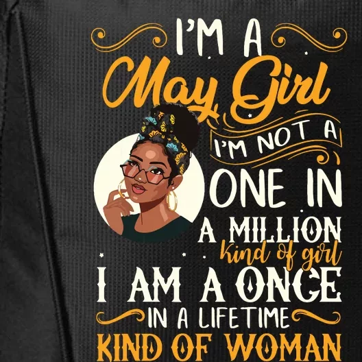 Im A May Girl Black Women Taurus City Backpack