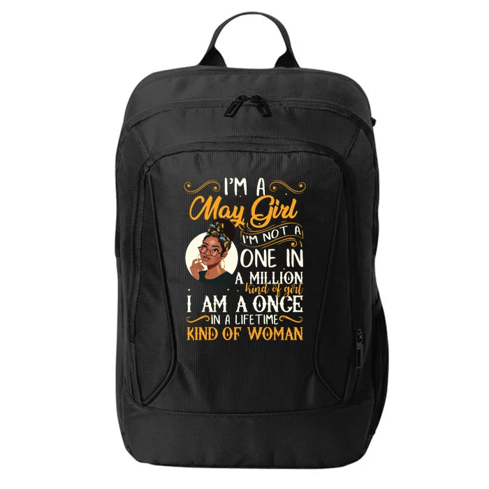 Im A May Girl Black Women Taurus City Backpack