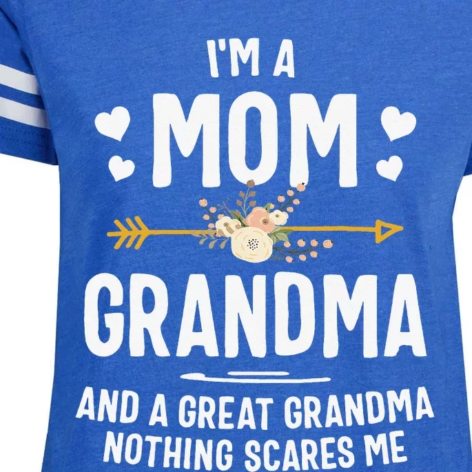 I'm A Mom Grandma And A Great Grandma Nothing Scares Me Gift Enza Ladies Jersey Football T-Shirt