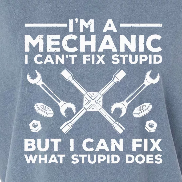 I'm A Mechanic For Dad Car Auto Diesel Garment-Dyed Women's Muscle Tee