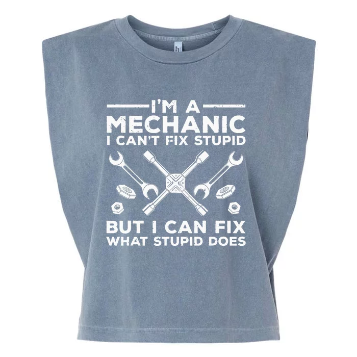 I'm A Mechanic For Dad Car Auto Diesel Garment-Dyed Women's Muscle Tee