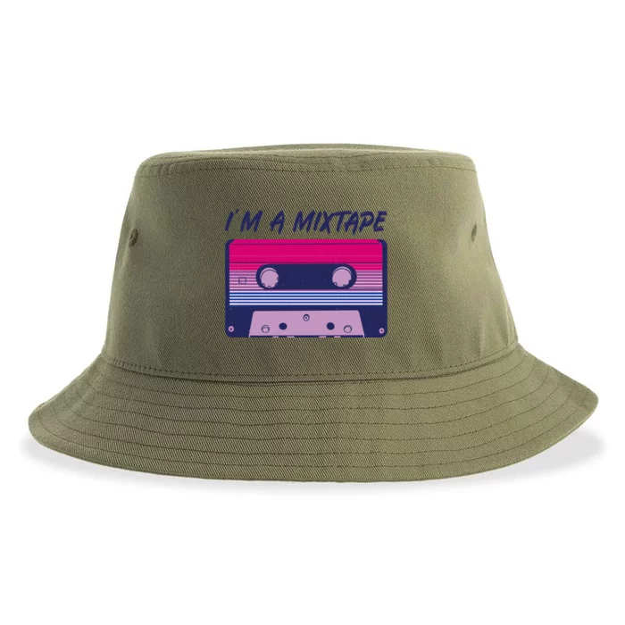 I'm A Mixtape Bisexual Bi Lgbt Bisexual Pride Gift Sustainable Bucket Hat