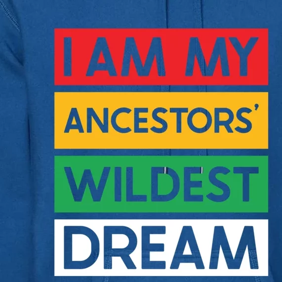 I Am My Ancestors Wildest Dream Gift Black History Month Gift Premium Hoodie