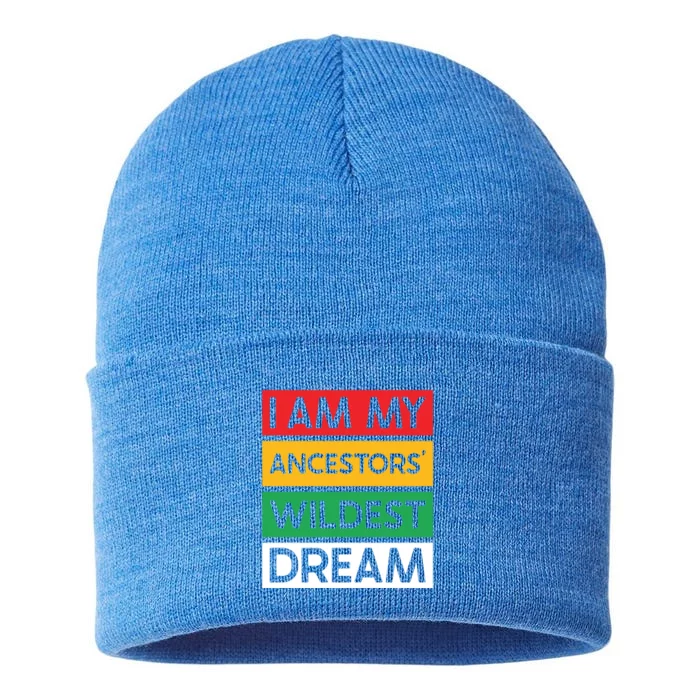 I Am My Ancestors Wildest Dream Gift Black History Month Gift Sustainable Knit Beanie