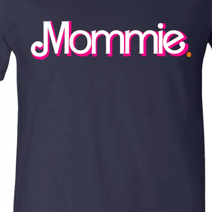 In A Mommie World Raglan Baseball V-Neck T-Shirt