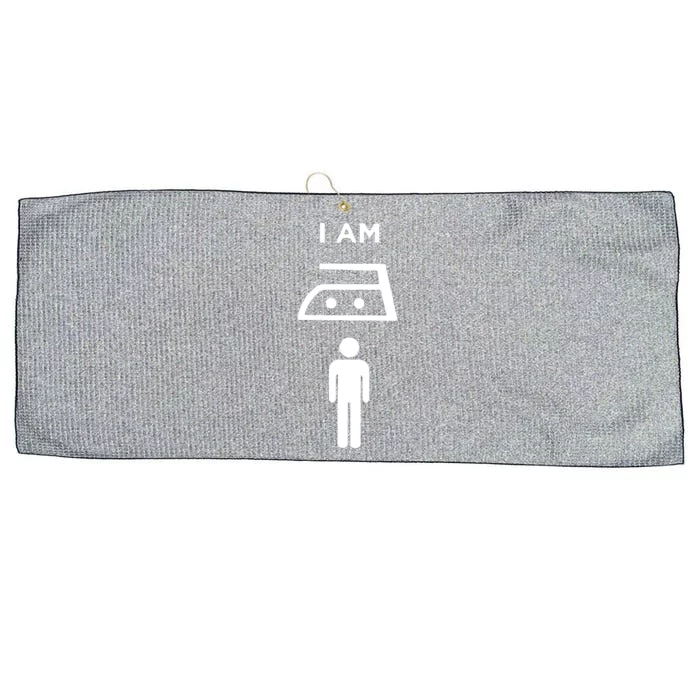 I Am Man Of Iron Large Microfiber Waffle Golf Towel