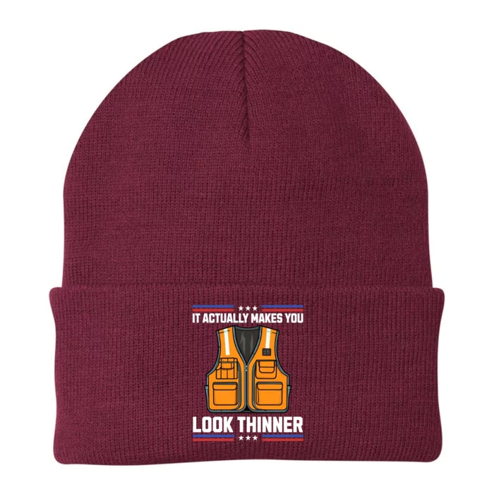 It Actually Makes You Look Thinner Trash Collector Vest Knit Cap Winter Beanie