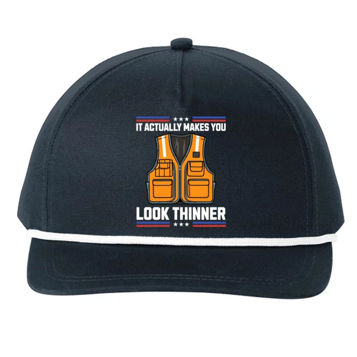 It Actually Makes You Look Thinner Trash Collector Vest Snapback Five-Panel Rope Hat