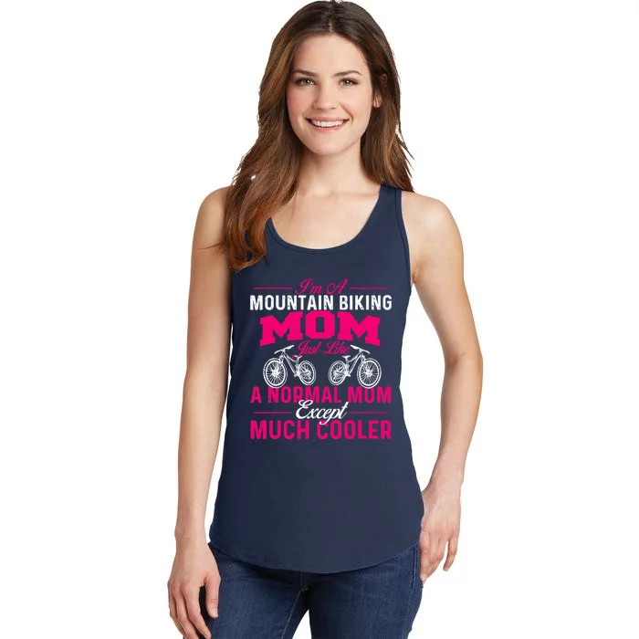 Im A Mountain Biking Mom Cyclist Cycling Coach Bicycle Ladies Essential Tank