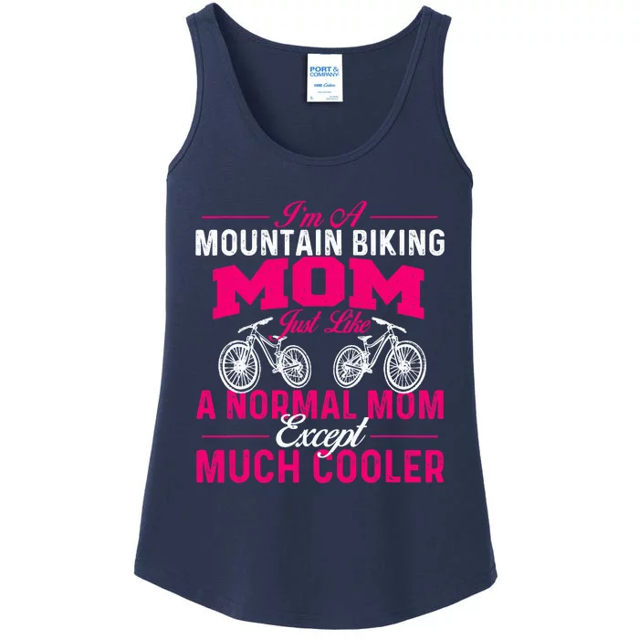 Im A Mountain Biking Mom Cyclist Cycling Coach Bicycle Ladies Essential Tank