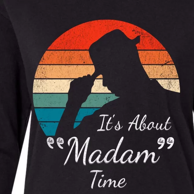 ItS About Madam Time Kamala Harris 2024 Tipping Hat Retro Cool Gift Womens Cotton Relaxed Long Sleeve T-Shirt