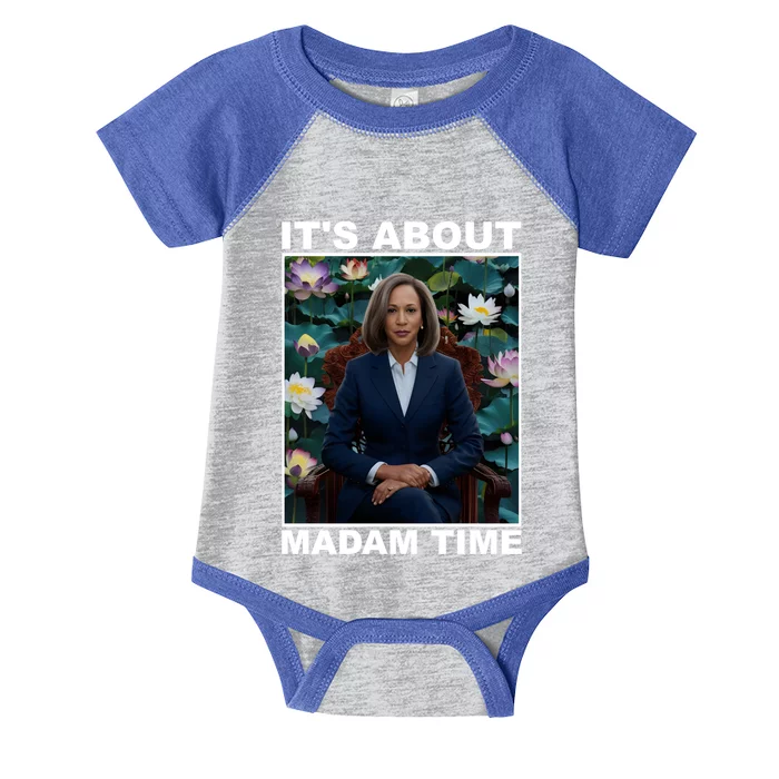 ItS About Madam Time Kamala Harris Gift Infant Baby Jersey Bodysuit