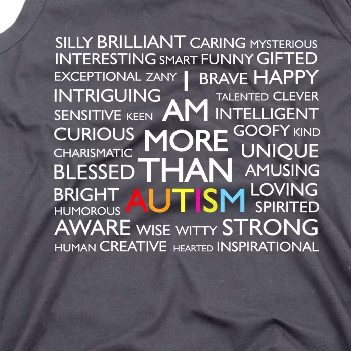 I Am More Than Autism Awareness Gift Tank Top