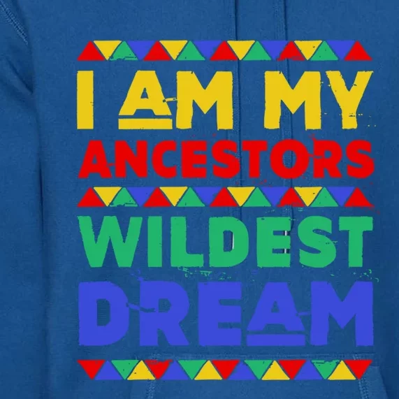 I Am My Ancestors Wildest Dream Black History Month Gift Premium Hoodie