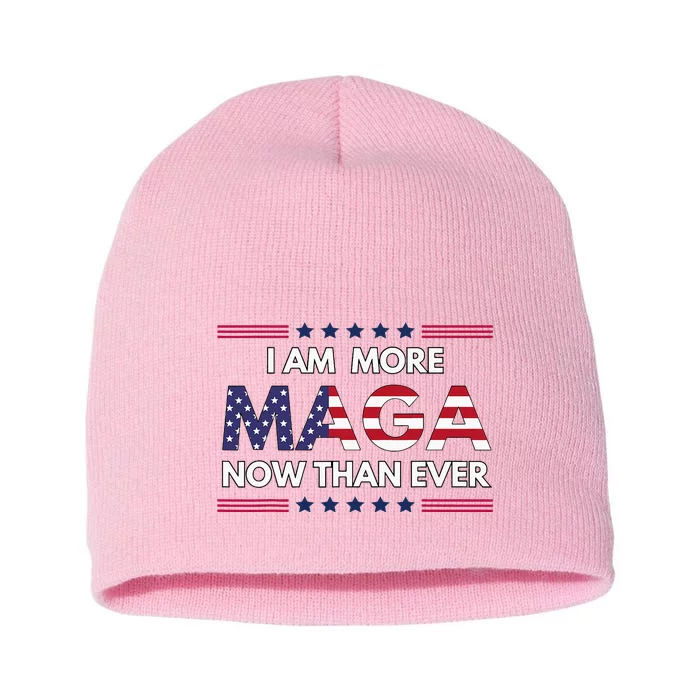 I Am More Maga Now Than Ever Trump Supporters American Short Acrylic Beanie