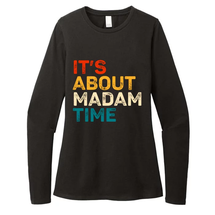 ItS About Madam Time Womens CVC Long Sleeve Shirt