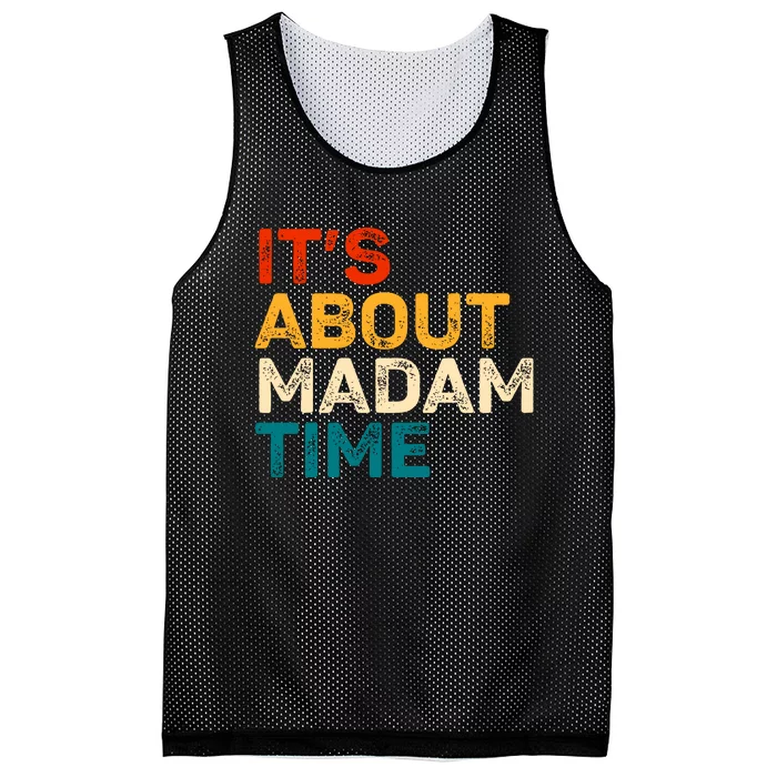 ItS About Madam Time Mesh Reversible Basketball Jersey Tank