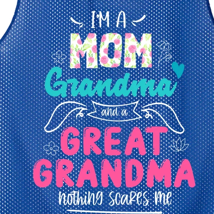 I'm A Mom Grandma And Great Grandma Cool Gift Funny Grandma Cool Gift Mesh Reversible Basketball Jersey Tank