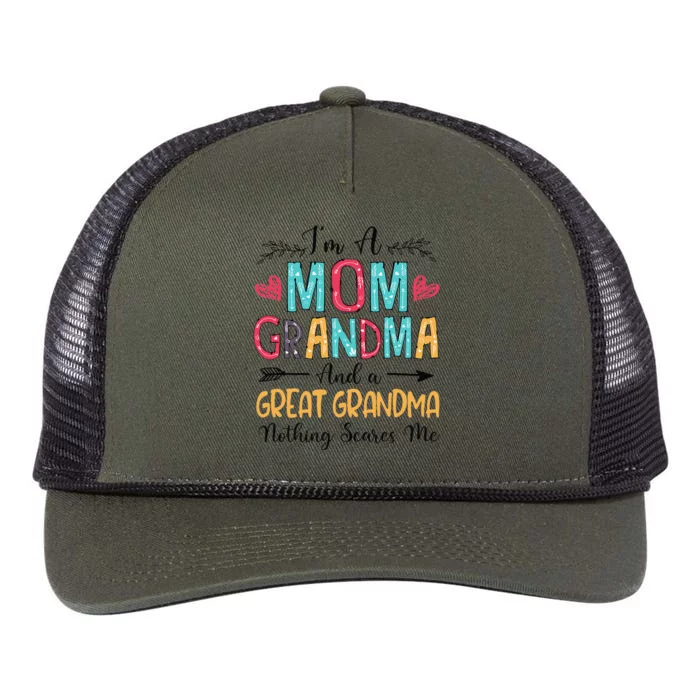 IM A Mom Grandma And A Great Grandma MotherS Day 2024 Retro Rope Trucker Hat Cap