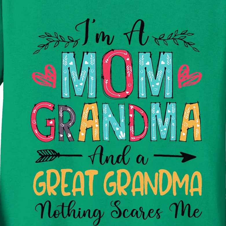 IM A Mom Grandma And A Great Grandma MotherS Day 2024 Kids Long Sleeve Shirt