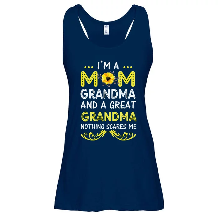 IM A Mom Grandma Great Nothing Scares Me Mothers Day Gifts Ladies Essential Flowy Tank