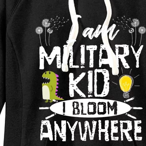 I Am Military Child I Bloom Anywhere Month Of The Military Women's Fleece Hoodie