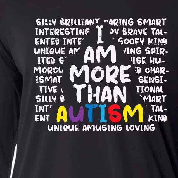 I Am More Than Autism ASD Awareness Cooling Performance Long Sleeve Crew