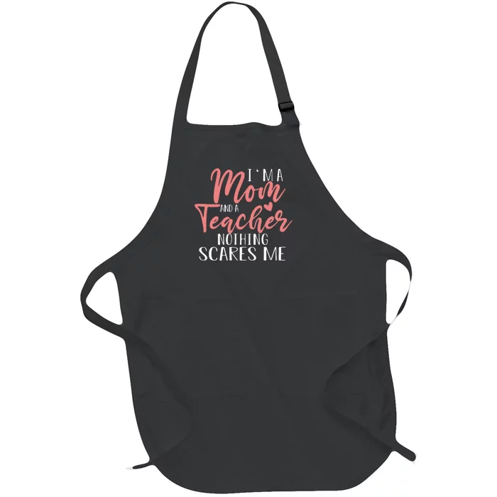 I'm A Mom And A Teacher Mother's Day Gifts Full-Length Apron With Pocket