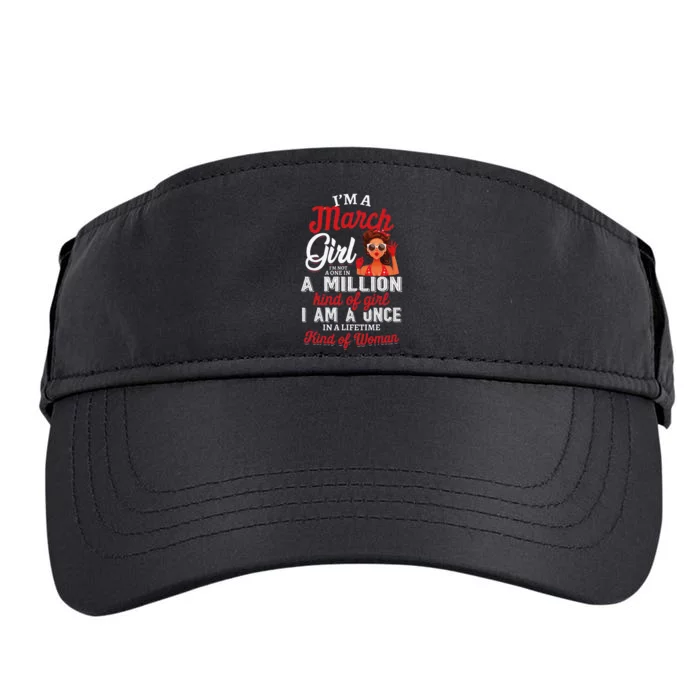 I'm A March Birthday Gifts Adult Drive Performance Visor