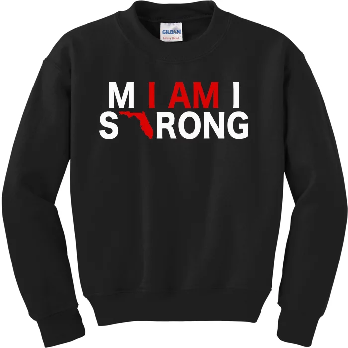 I Am Miami Strong Support For Florida Custom Graphic Kids Sweatshirt