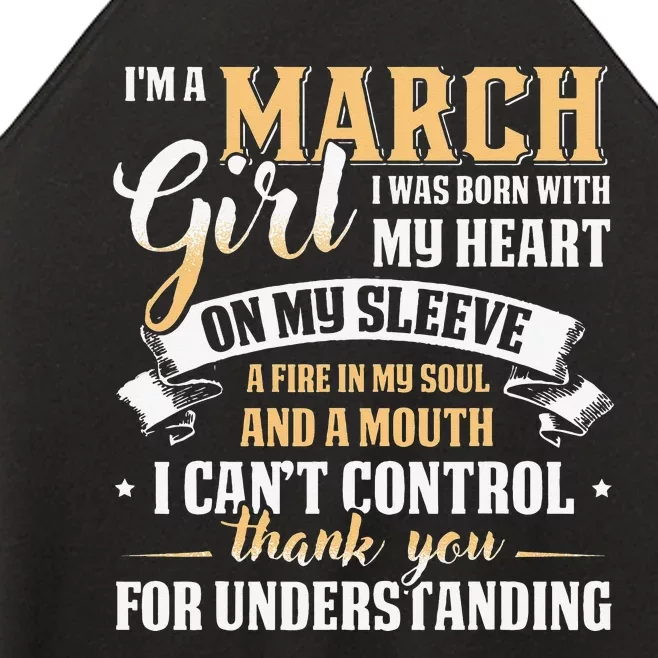 I'm A March Special Gift For Birthday Women’s Perfect Tri Rocker Tank