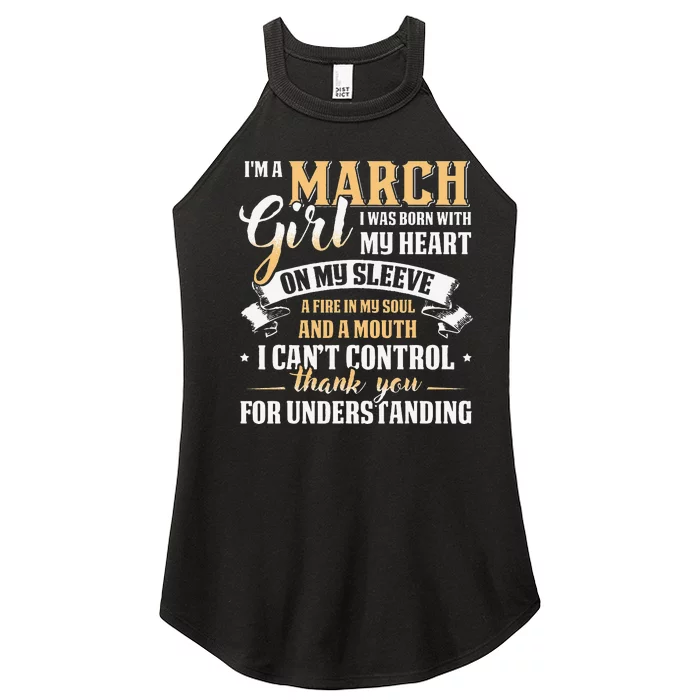 I'm A March Special Gift For Birthday Women’s Perfect Tri Rocker Tank